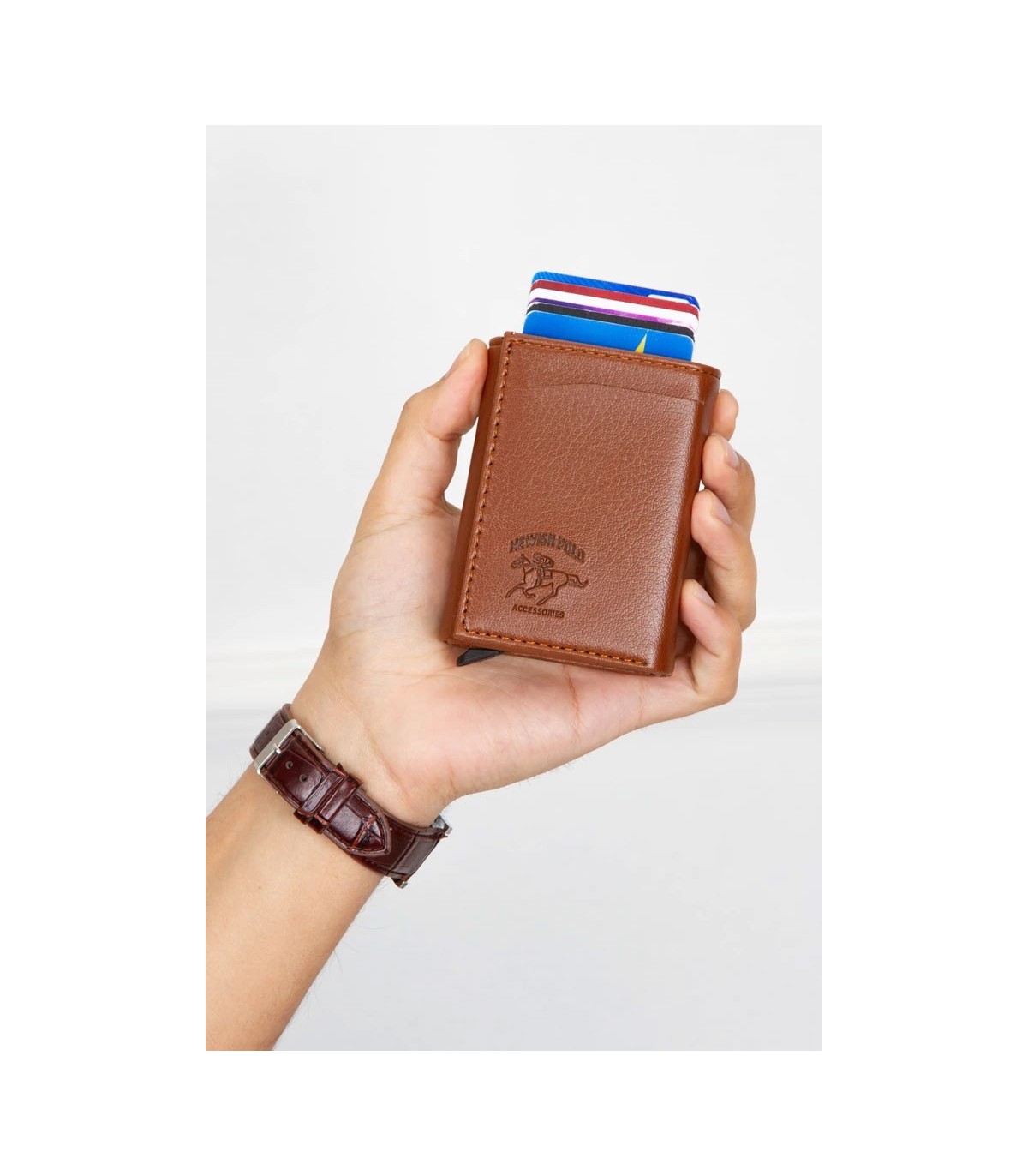 کیف پول و نگهدارنده کارت با مکانیزم اتوماتیک NEWISH POLO