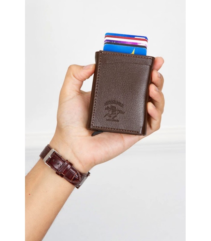 کیف پول و نگهدارنده کارت با مکانیزم اتوماتیک NEWISH POLO