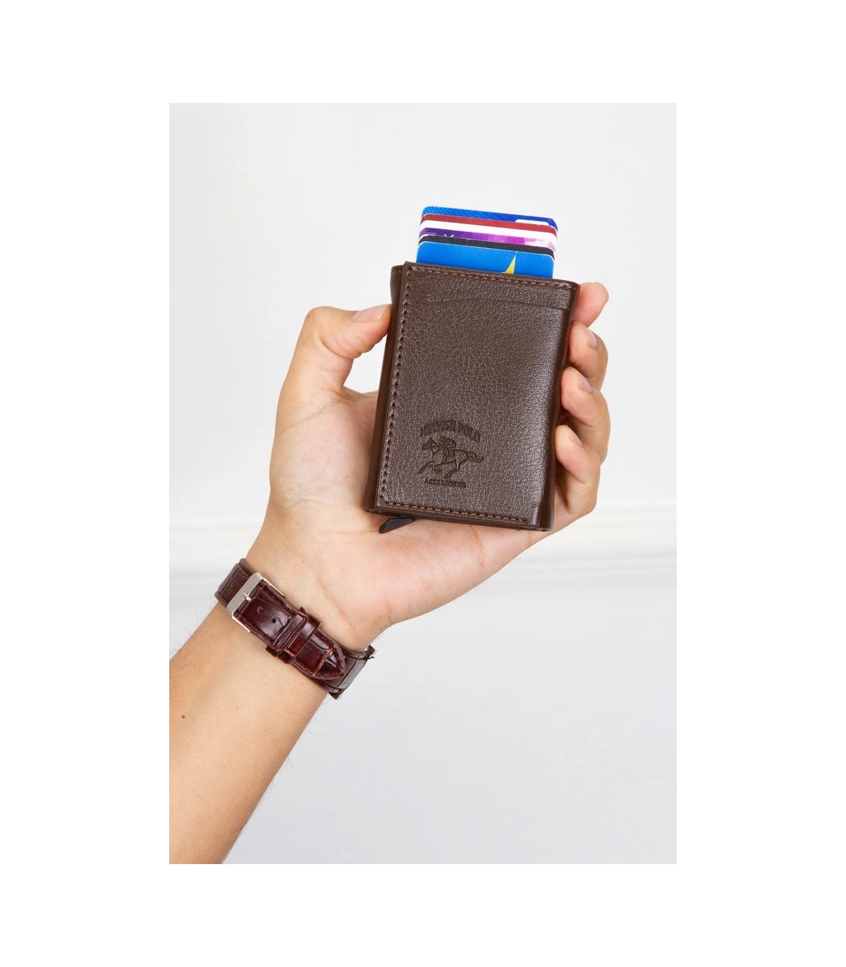 کیف پول و نگهدارنده کارت با مکانیزم اتوماتیک NEWISH POLO
