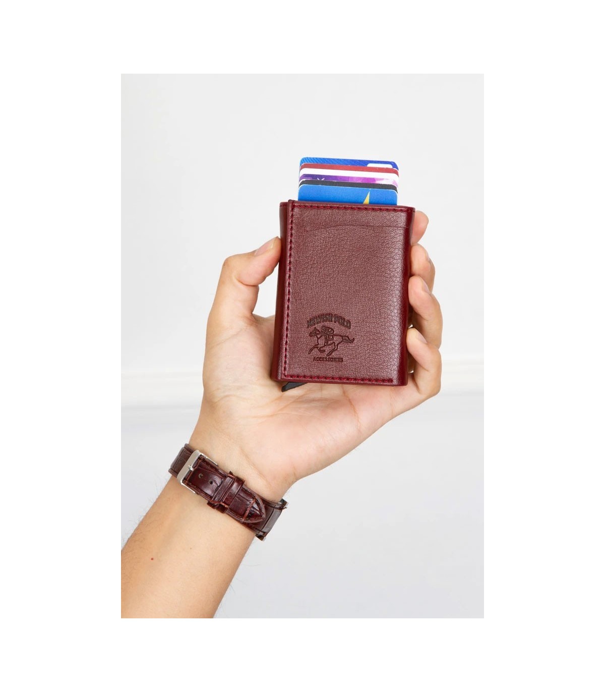 کیف پول و نگهدارنده کارت با مکانیزم اتوماتیک NEWISH POLO