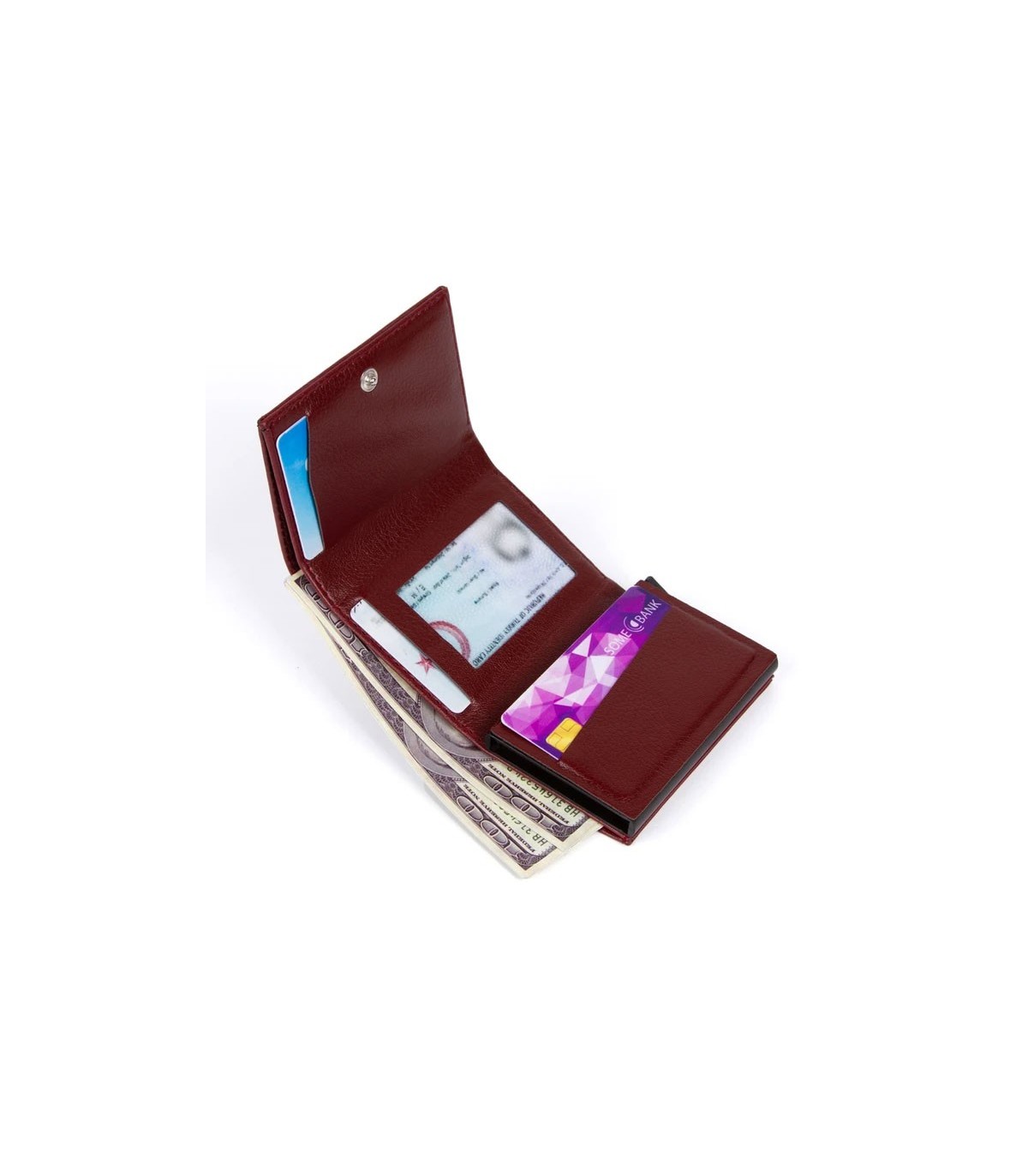 کیف پول و نگهدارنده کارت با مکانیزم اتوماتیک NEWISH POLO