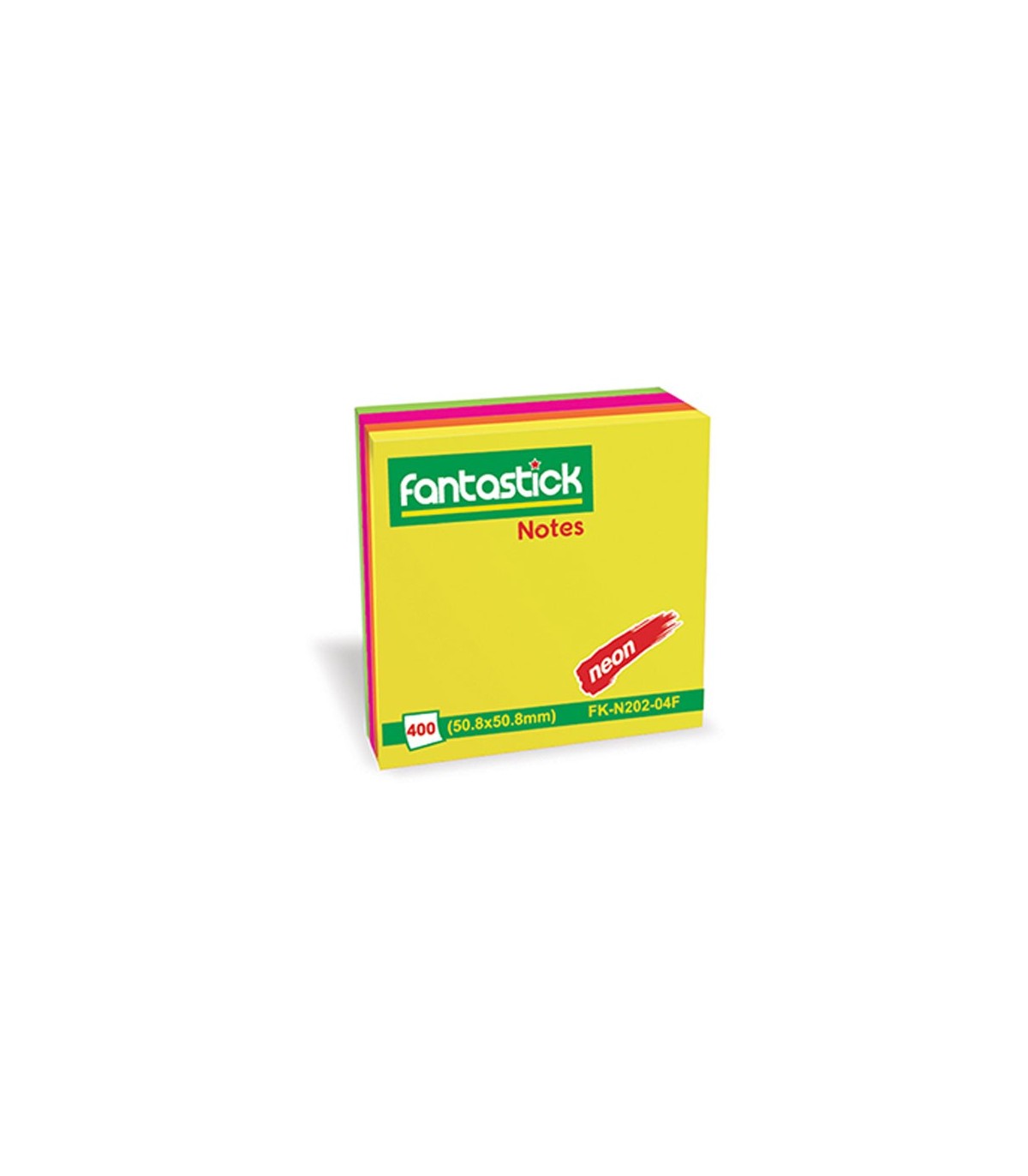 کاغذ یادداشت چسب دار فنتستیک مدل FK-N202-04F بسته 400 عددی
