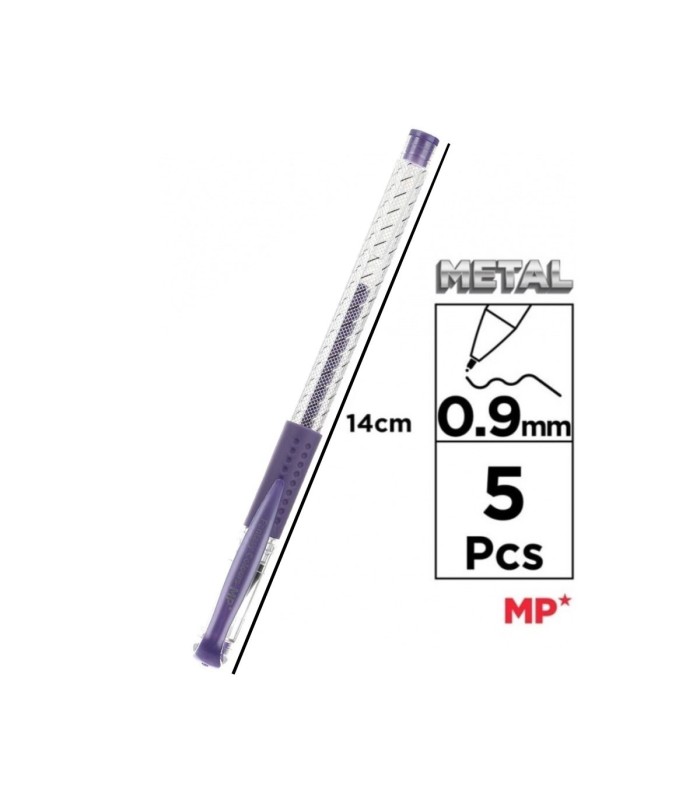 خودکار متالیک 5 رنگ 0.9 میلی متری ام پی کد 5-PE123