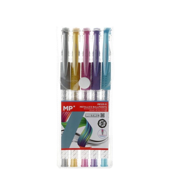 خودکار متالیک 5 رنگ 0.9 میلی متری ام پی کد 5-PE123