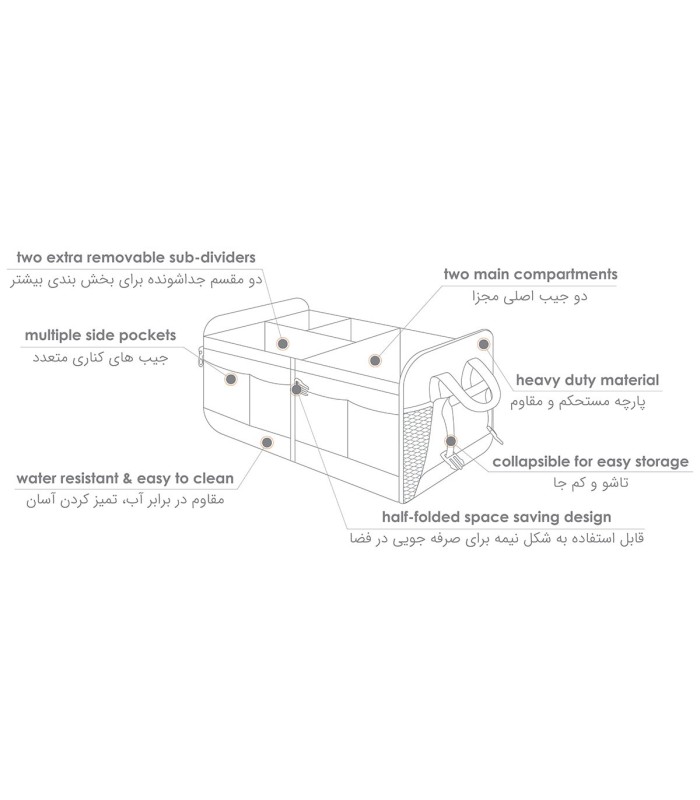 نظم دهنده وسایل KULE مدل KL-6510 مشکی