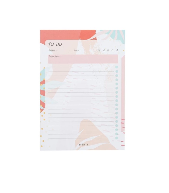 یادداشت یادآور 50 برگ A5 سم - طرح انتزاعی