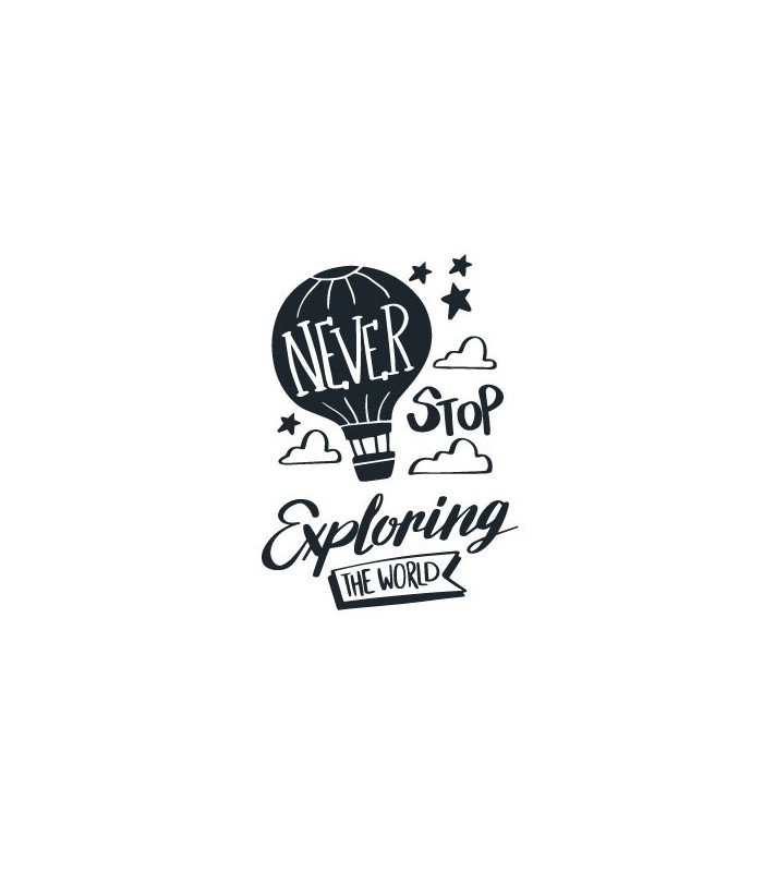 استیکر طرح never stop exploring the world