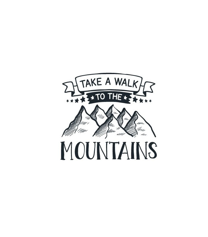 استیکر طرح take a walk to the mountain