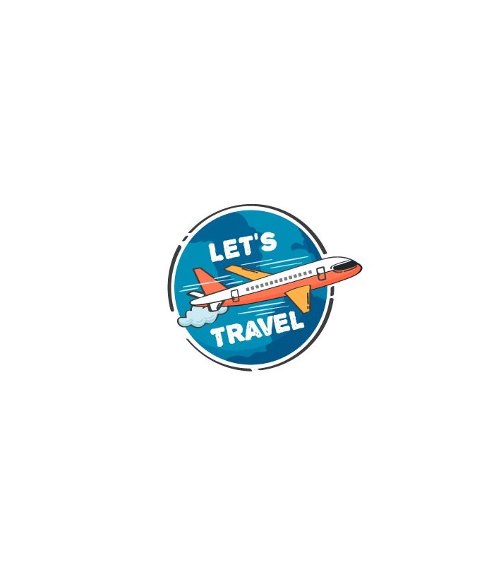 استیکر طرح let's travel
