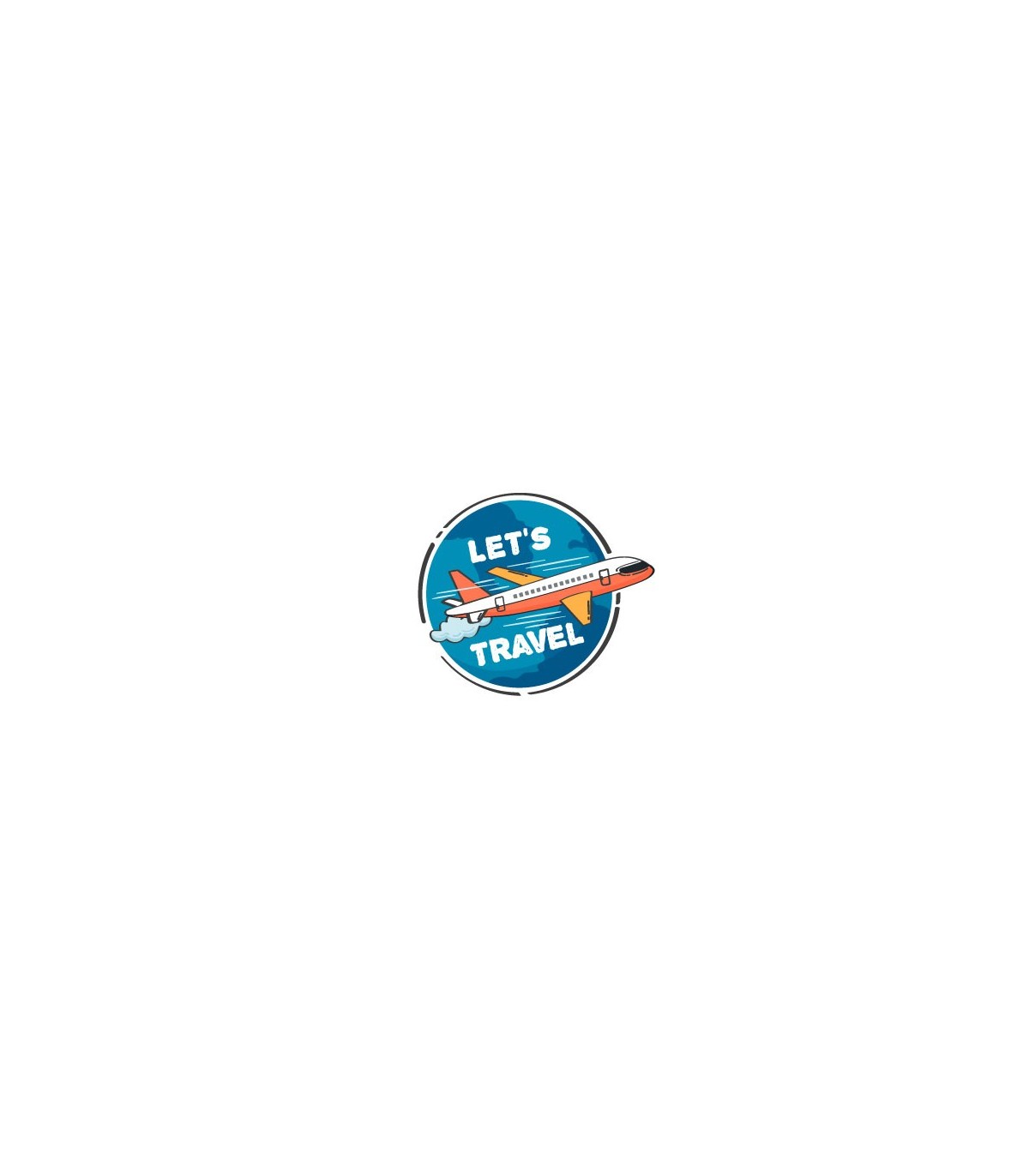 استیکر طرح let's travel