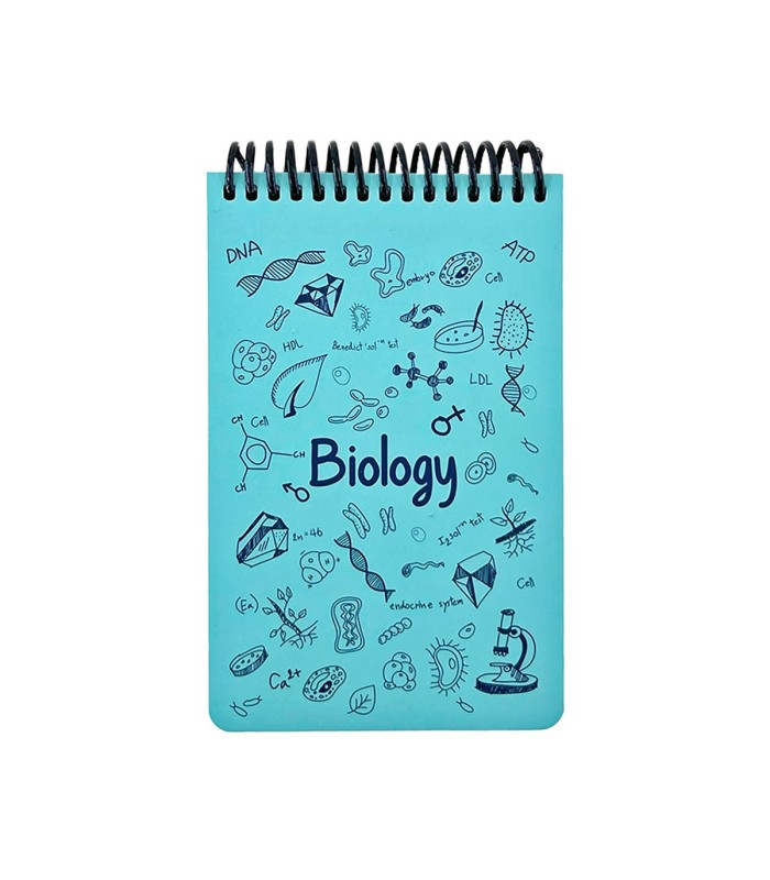دفتر یادداشت A6  زیست دات نوت سری Science رنگ فیروزه ای