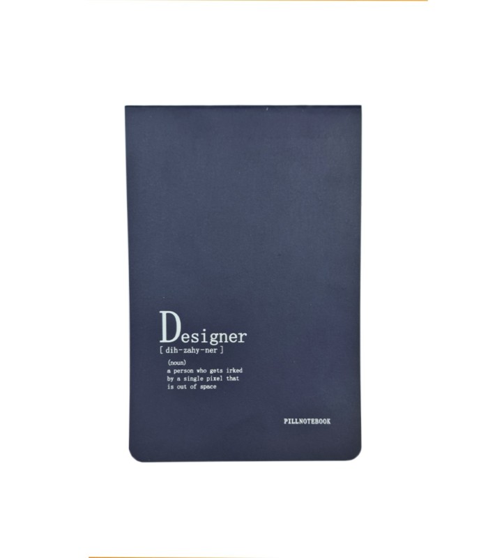 دفتر طراحی پیل مدل کانسپت طرح Designer سایز A5 - رنگ سرمه ای