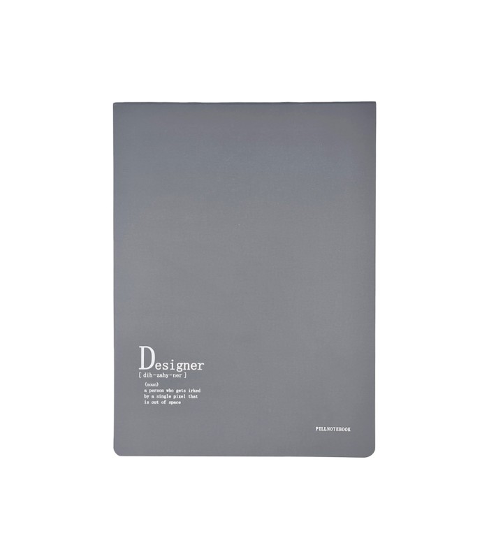 دفتر طراحی پیل مدل کانسپت طرح Designer سایز A4 - رنگ طوسی