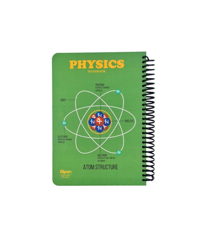 دفتر 100 برگ وزیری سیمی الیپون طرح physics