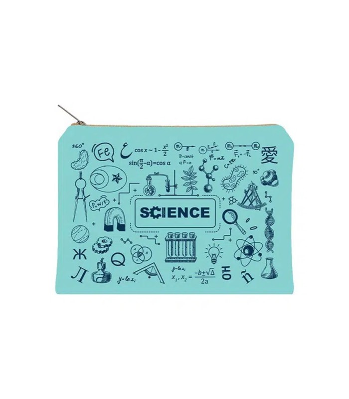 زیپ کیف دات نوت مدل Science سایز A5 رنگ فیروزه ای
