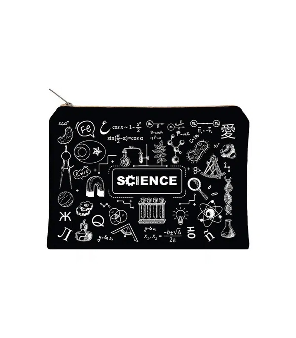 قیمت و خرید زیپ کیف دات نوت مدل Science سایز A5 رنگ مشکی