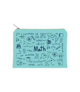 زیپ کیف دات نوت مدل Math سایز A5 رنگ فیروزه ای