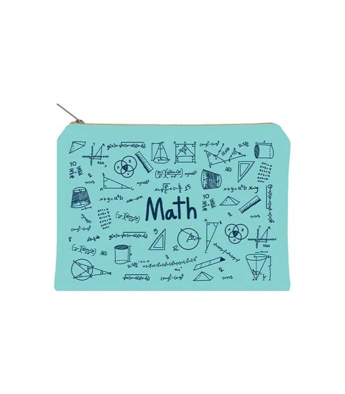 زیپ کیف دات نوت مدل Math سایز A5 رنگ فیروزه ای
