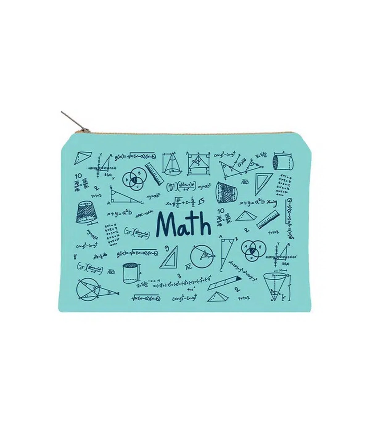 زیپ کیف دات نوت مدل Math سایز A5 رنگ فیروزه ای