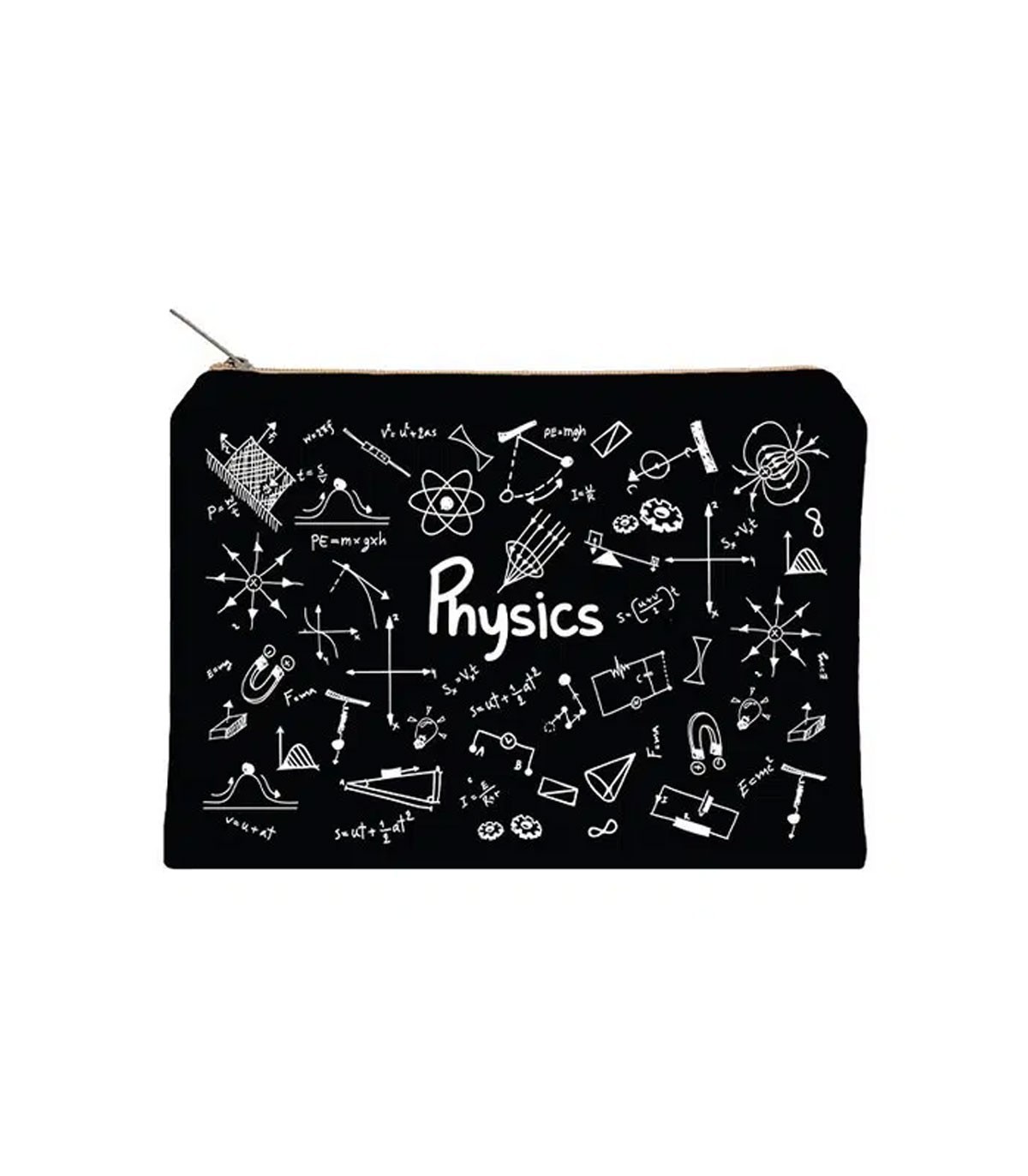 زیپ کیف دات نوت مدل Physics سایز A5 رنگ مشکی