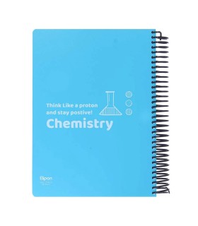 دفتر 200 برگ رحلی سیمی الیپون طرح Chemistry