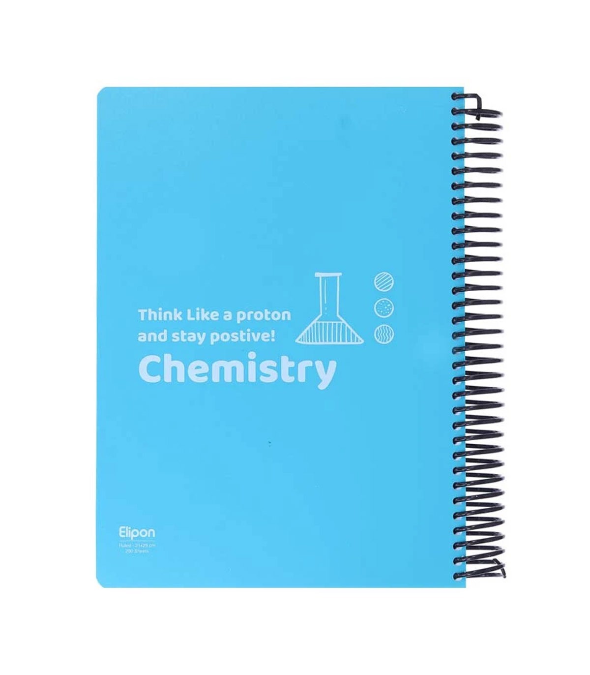 دفتر 200 برگ رحلی سیمی الیپون طرح Chemistry