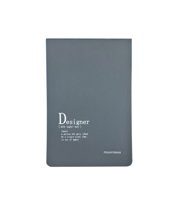 دفتر طراحی پیل مدل کانسپت طرح Designer سایز A5 - رنگ طوسی