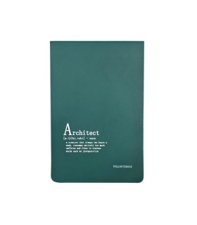 دفتر طراحی پیل مدل کانسپت طرح Architect سایز A5 - رنگ سبز