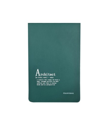 دفتر طراحی پیل مدل کانسپت طرح Architect سایز A5 - رنگ سبز