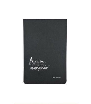 دفتر طراحی پیل مدل کانسپت طرح Architect سایز A5 - رنگ مشکی
