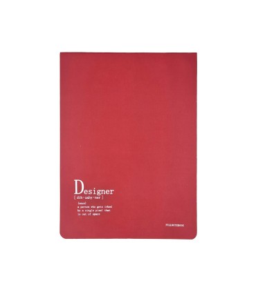 دفتر طراحی پیل مدل کانسپت طرح Designer سایز A4 - رنگ قرمز