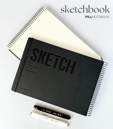 دفتر طراحی 60 برگ پیل مدل SKETCH سایز A5 - رنگ مشکی