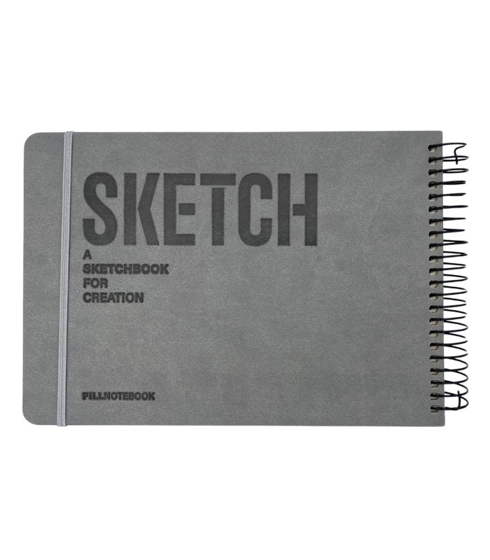 دفتر طراحی 60 برگ پیل مدل SKETCH سایز A5 - رنگ طوسی