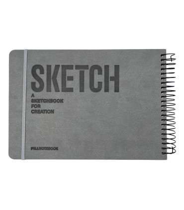 دفتر طراحی 60 برگ پیل مدل SKETCH سایز A5 - رنگ طوسی