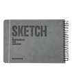 دفتر طراحی 60 برگ پیل مدل SKETCH سایز A5 - رنگ طوسی
