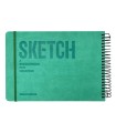 دفتر طراحی 60 برگ پیل مدل SKETCH سایز A5 - رنگ فیروزه ای
