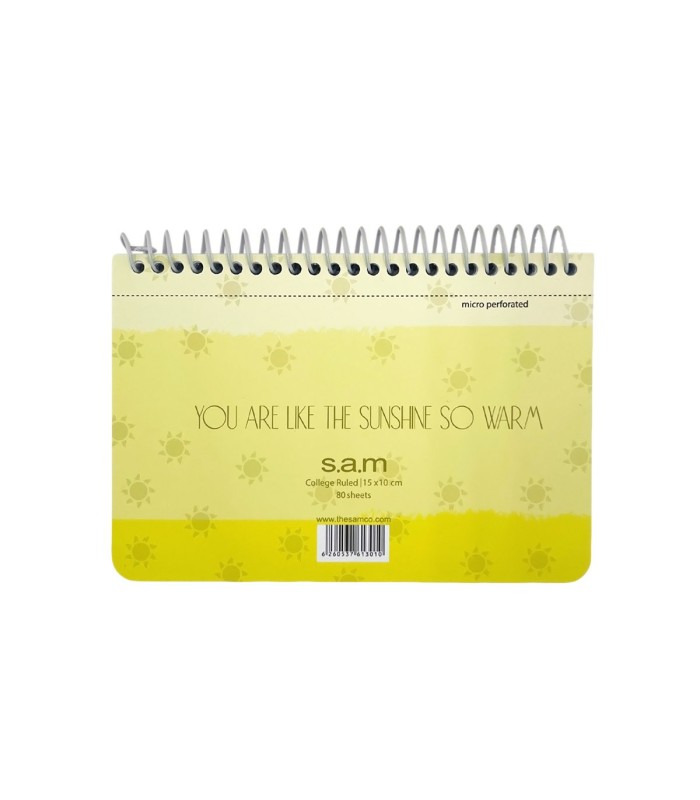 دفتر یادداشت سم با پرفراژ 10×15 سیم از 15 - طرح خورشید