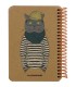 دفترچه سایز A6 سیمی 100 برگ دات نوت سری Coolanimals طرح اسپورت کت