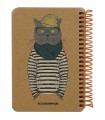 دفترچه سایز A6 سیمی 100 برگ دات نوت سری Coolanimals طرح اسپورت کت