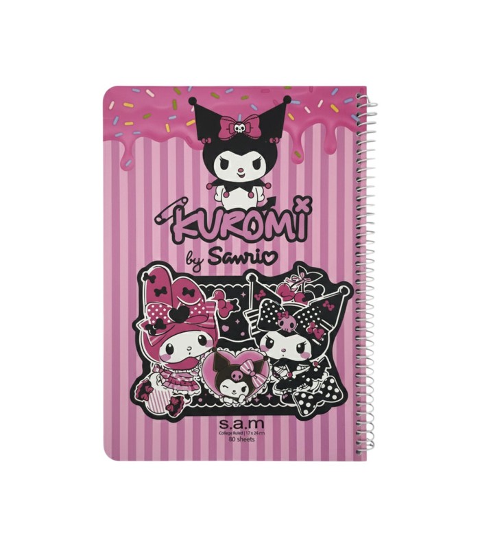 دفترسیمی وزیری فانتزی 80 برگ سم- طرح Kuromi2