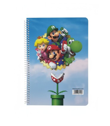 دفترسیمی وزیری فانتزی 100 برگ سم- طرح Super Mario