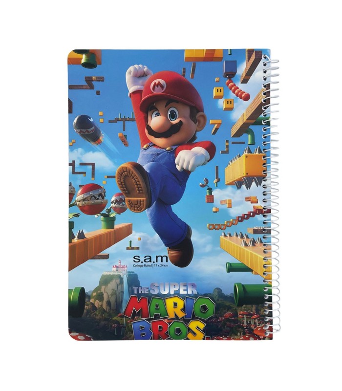 دفترسیمی وزیری فانتزی 100 برگ سم- طرح Super Mario