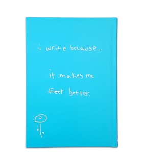 دفتر 100 برگ i write because - آبی