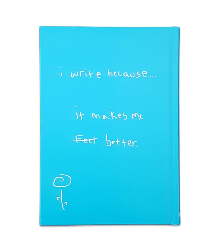دفتر 100 برگ i write because - آبی