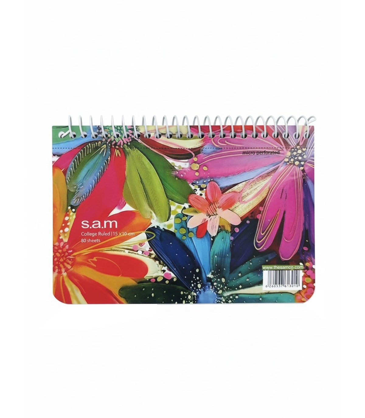 دفتر یادداشت سم با پرفراژ 10×15 سیم از 15 - طرح گلبرگ