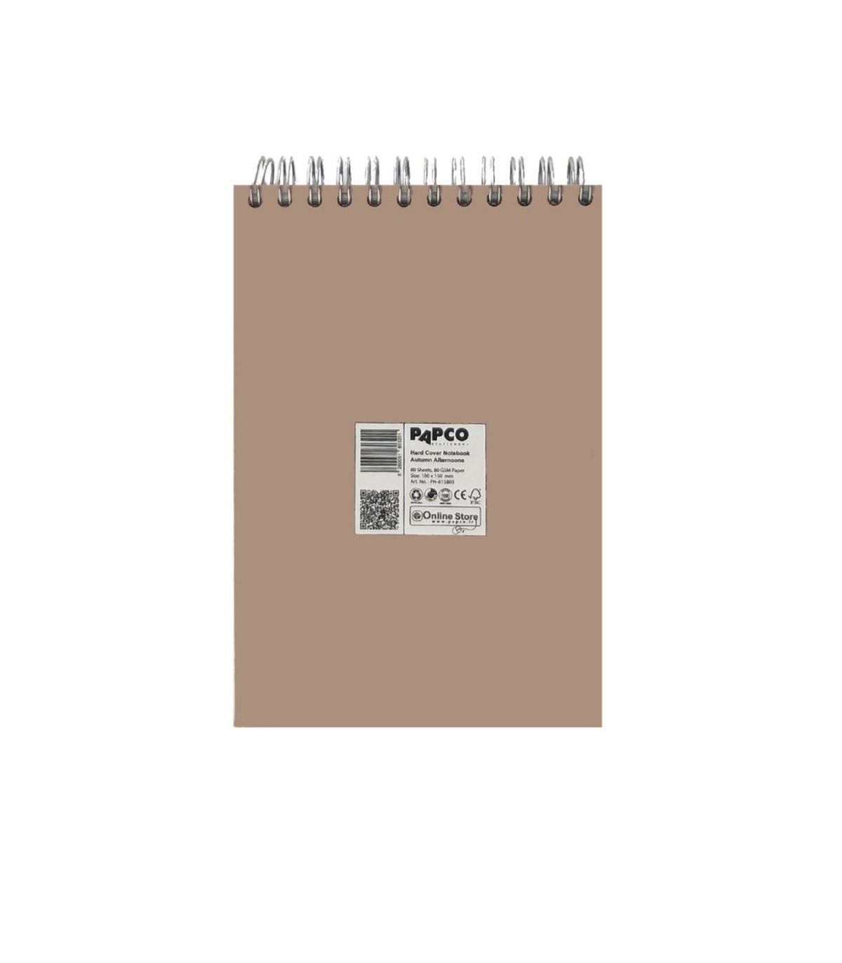 دفتر یادداشت جلد سخت سیمی 80 برگ پاپکو - طرح Autumn Afternoons