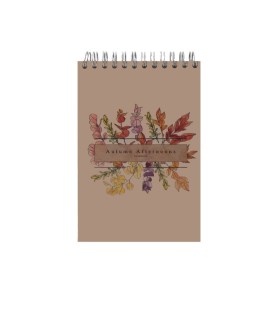 دفتر یادداشت جلد سخت سیمی 80 برگ پاپکو - طرح Autumn Afternoons