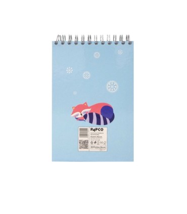 دفتر یادداشت جلد سخت سیمی 80 برگ پاپکو - طرح Dreamer Raccon