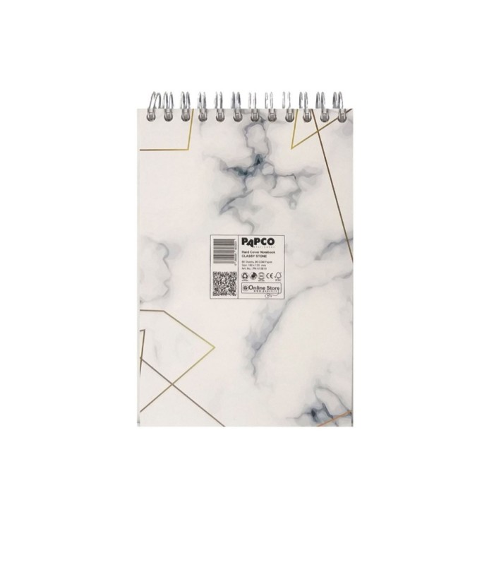 دفتر یادداشت جلد سخت سیمی 80 برگ پاپکو - طرح Classy Stone