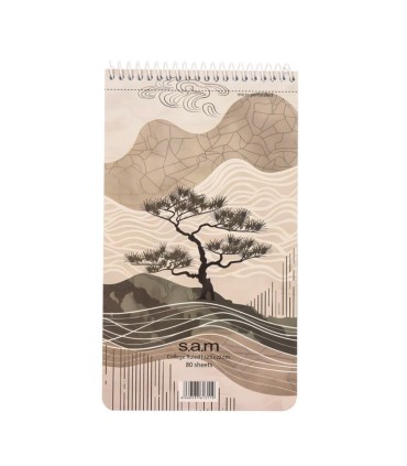 دفتر یادداشت سم با پرفراژ 22×12 سیم از 12 - طرح درخت